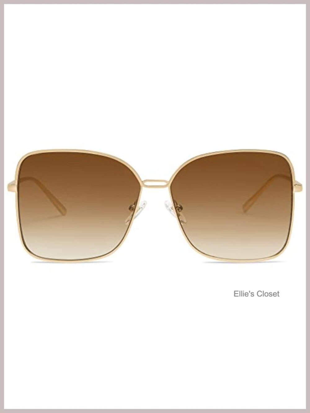 Oversized Square Sunglasses UV400 Metal Full Frame Designer Shades